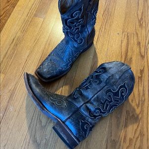 Preowned Tanner Mark made in Mexico Cowboy boots in blue/black